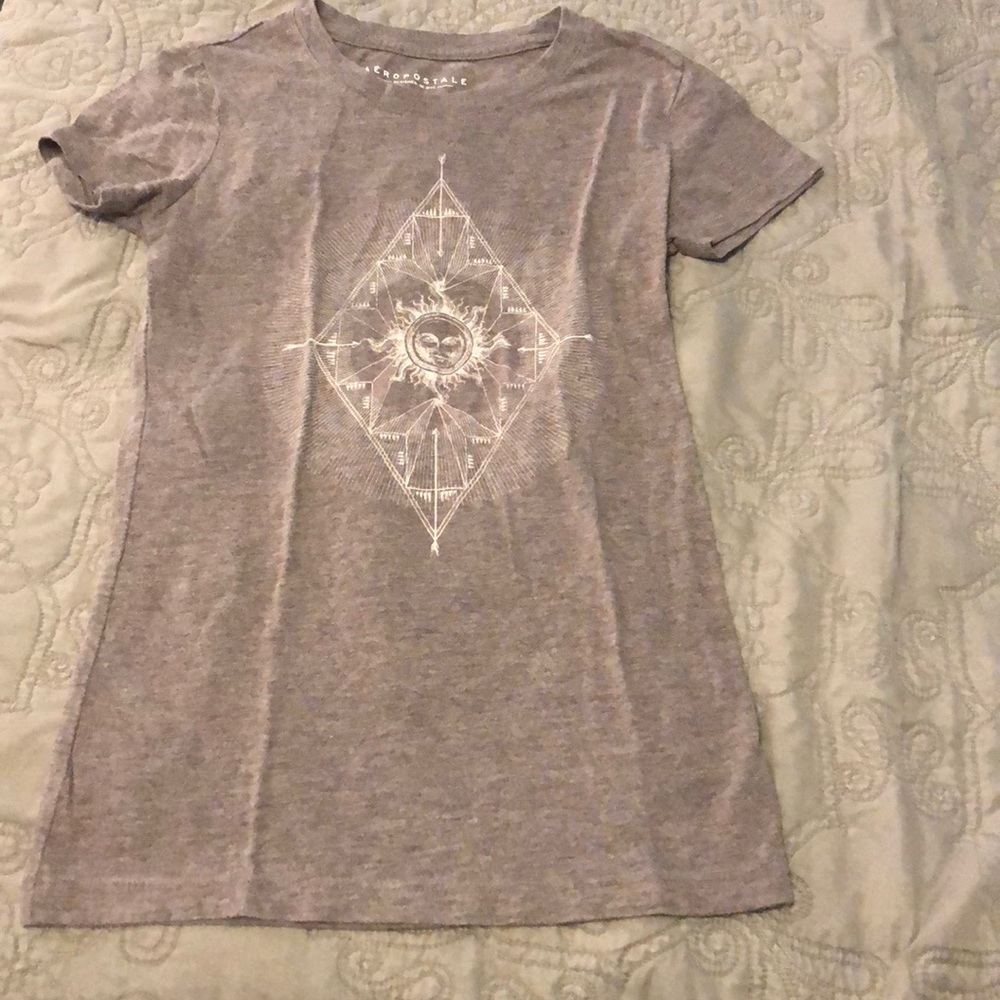 Aeropostale Light Purple Sun/Compass Graphic Tee